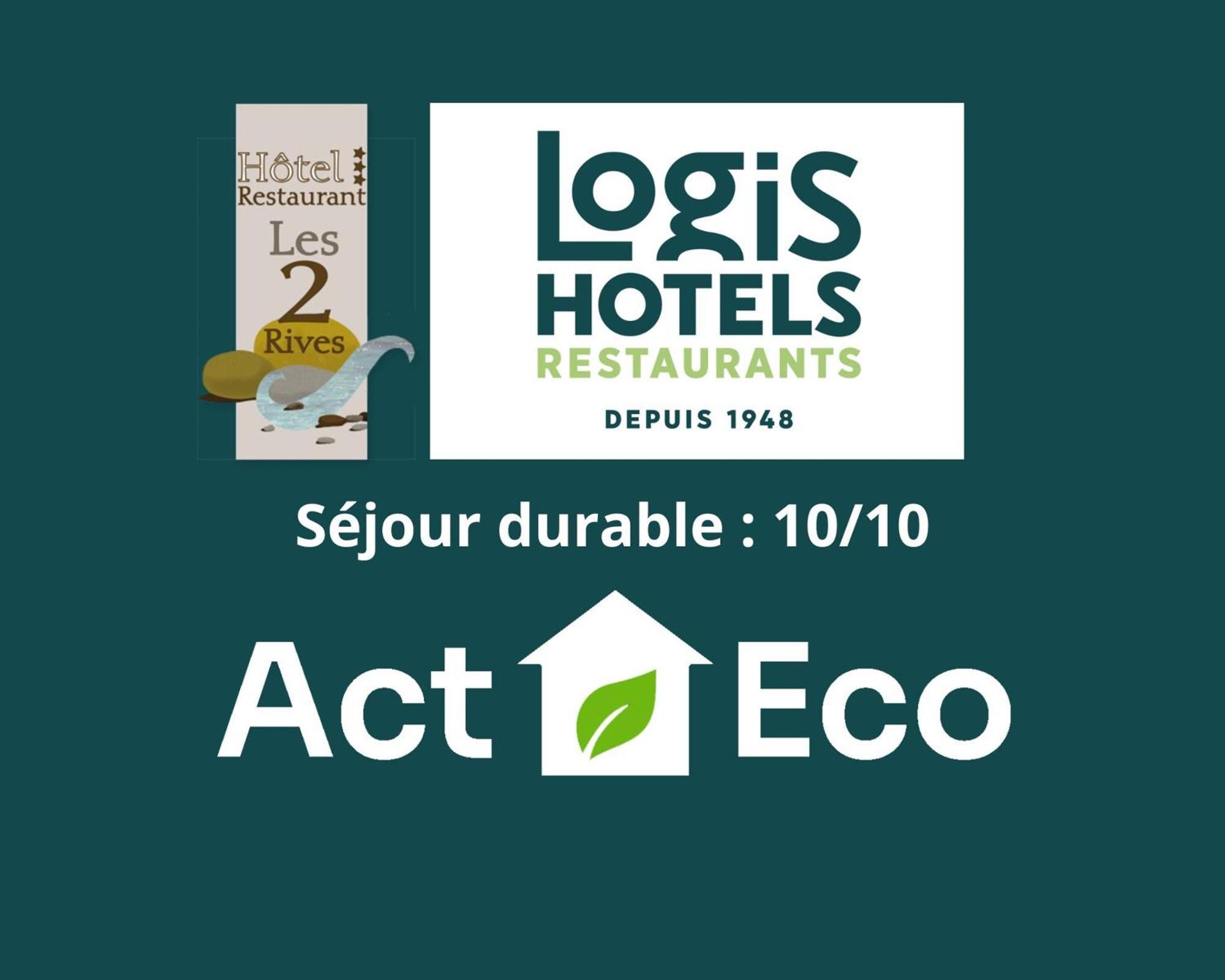 Logis Hotel Restaurant Les 2 Rives - A75, En Bordure De Riviere バナサック エクステリア 写真